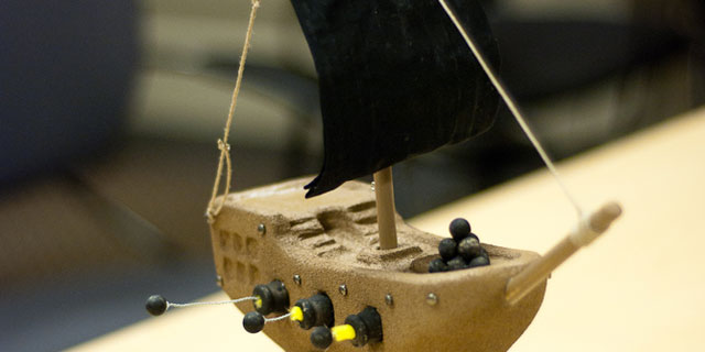 Foam pirate boat